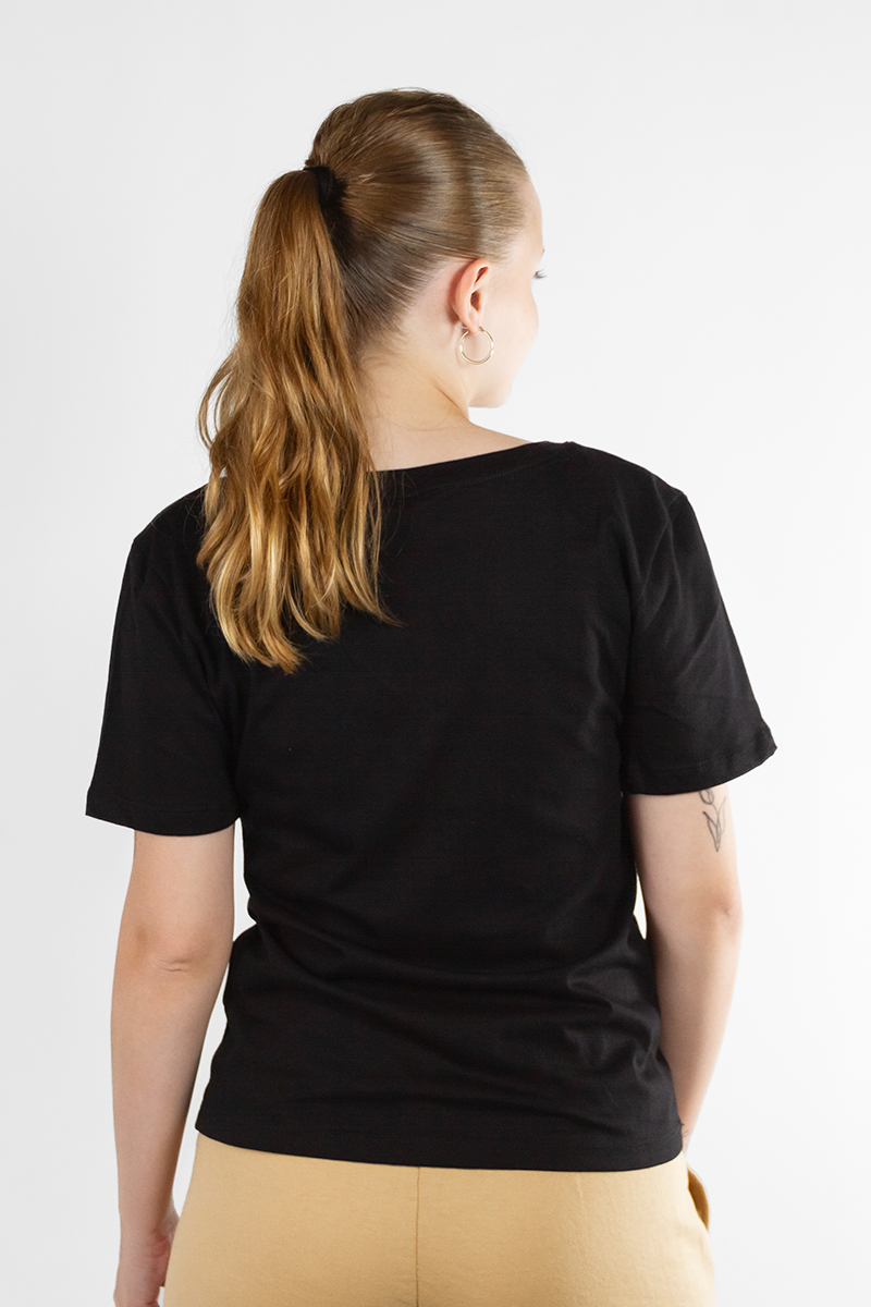 Remera Mujer Ocn Basic V Negro T4