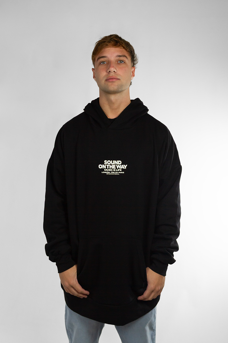 Buzo Ocn Hombre Canguro original Overzise Negro
