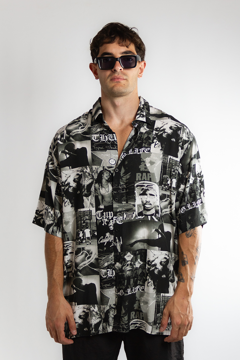 Camisa Ocn Hombre Tupac Relax Negro