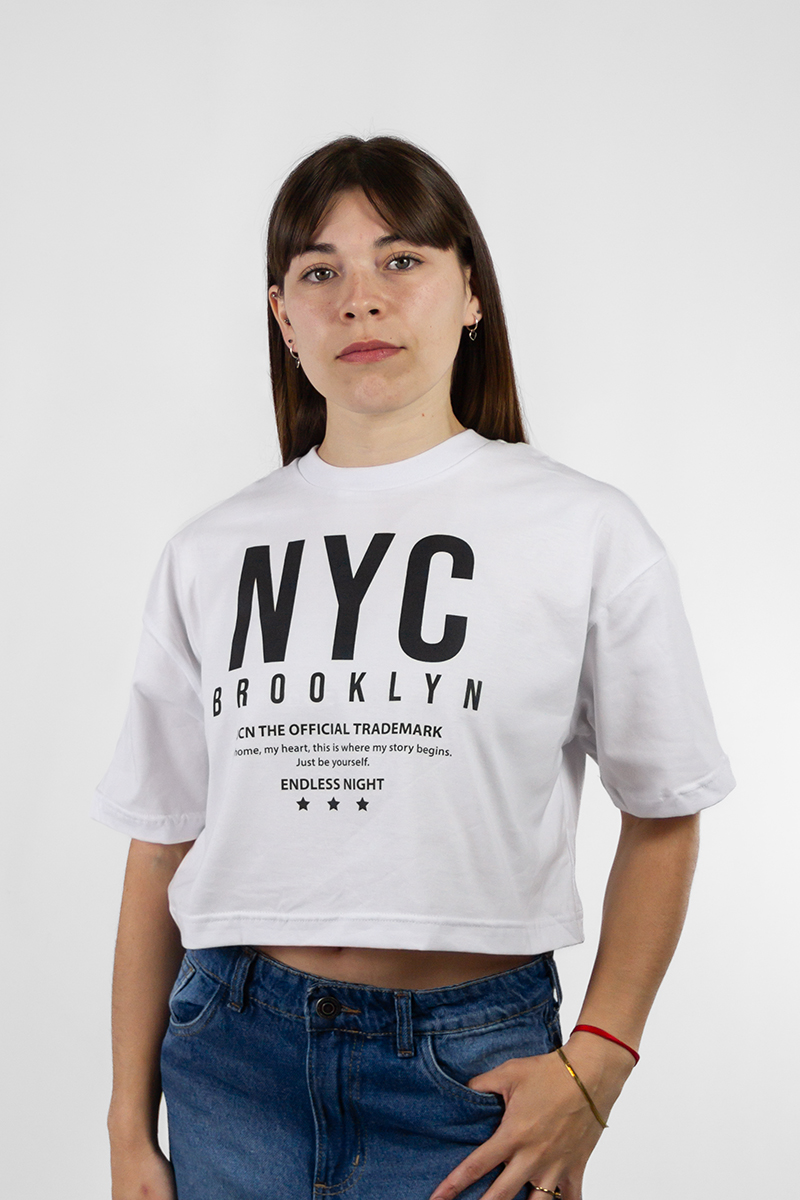 Remera Ocn Mujer Chevy Blanco 702O3