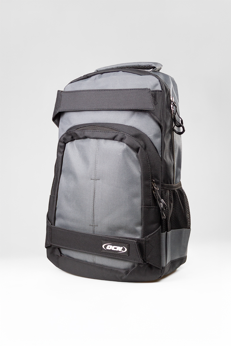 Mochila Ocn Porta Skate Gris
