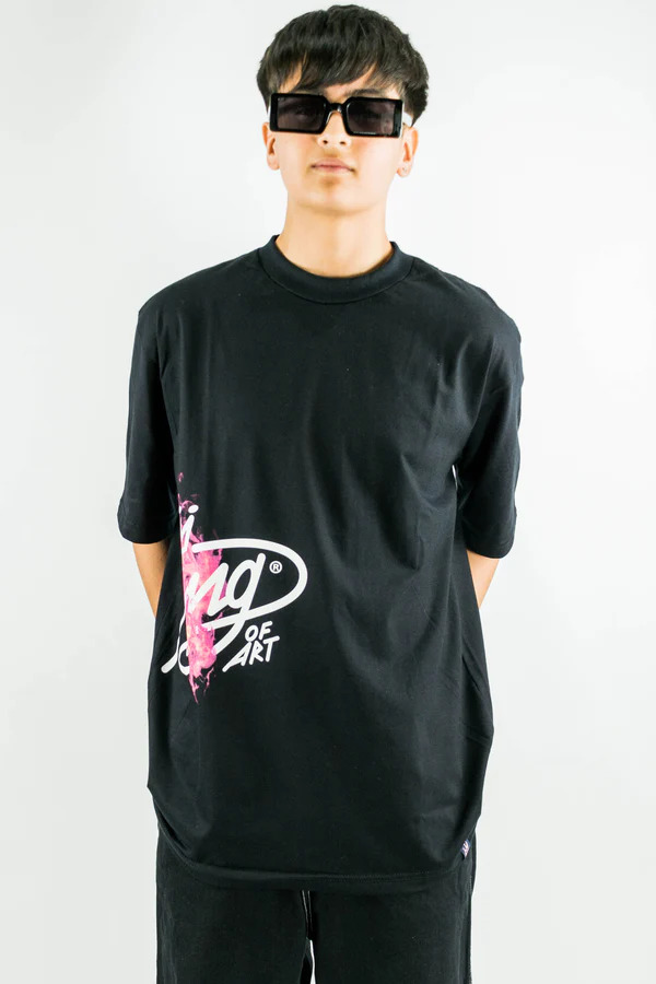 Remera King Of Art Oversize Urban Shirt Negro 057