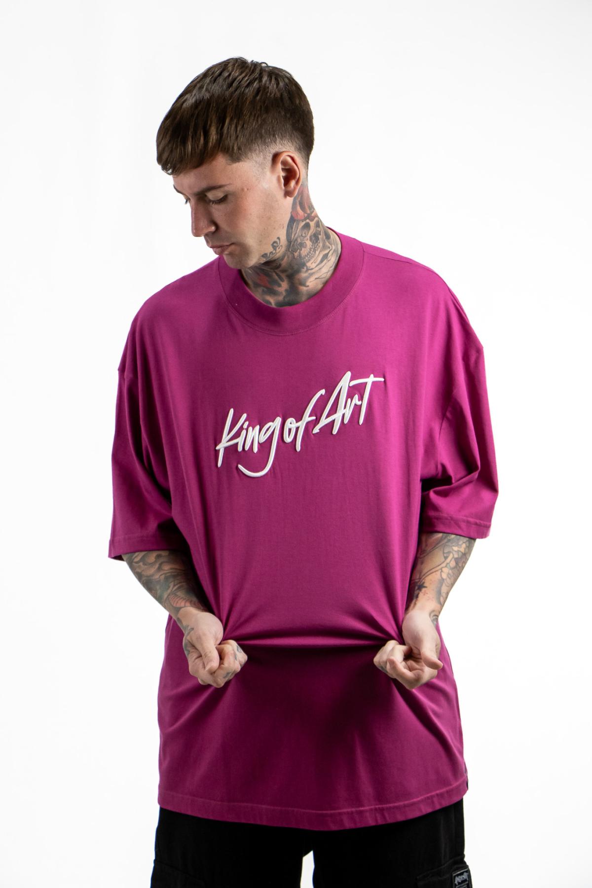 Remera King of Art Unisex Oversize Bold Koa Fucsia W4 Unisex