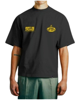 Remera King of Art Austin Negro Boxy Fit 7017K
