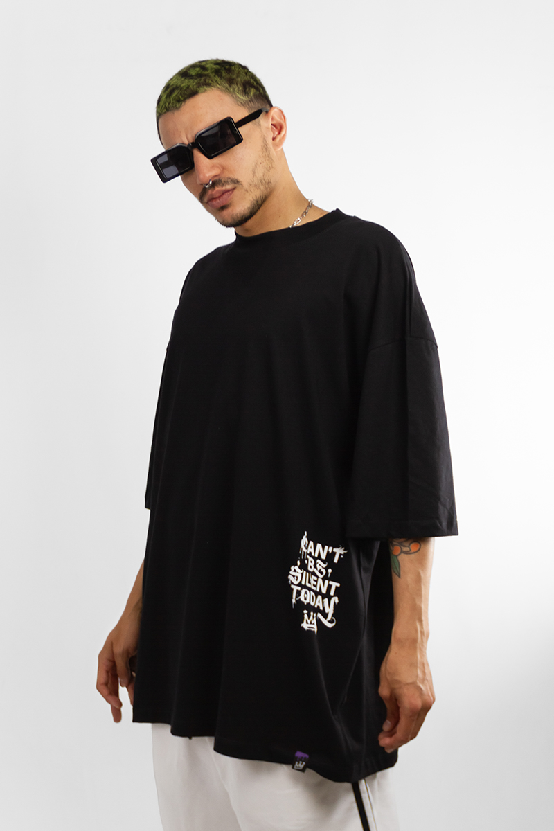 Remera King Of Art hombre UltraOversize Negro (Z7)