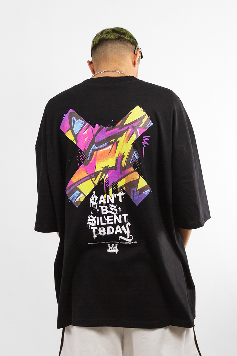 Remera King Of Art hombre UltraOversize Negro (Z7)