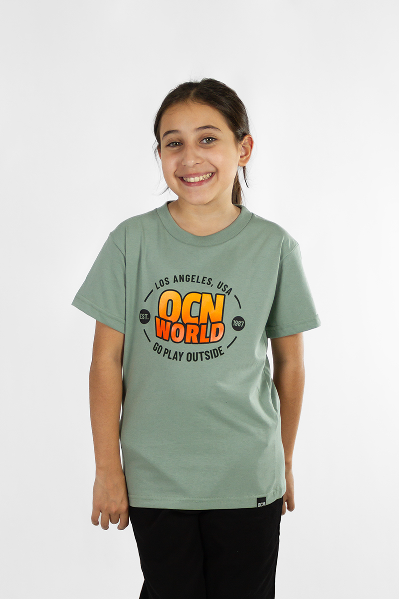 Remera Ocn Kids Premium Regular Verde 7G3T1