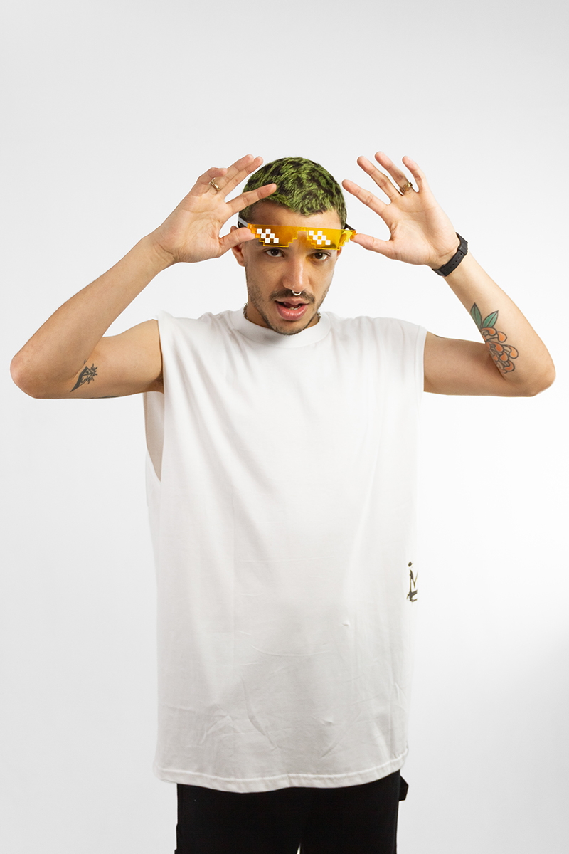 Musculosa King Of Art Mullet Blanca