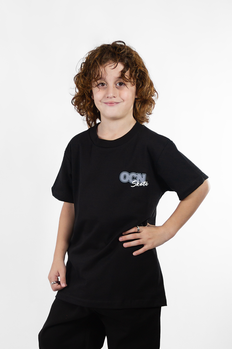 Remera Ocn Kids Original Regular Negro 7013B