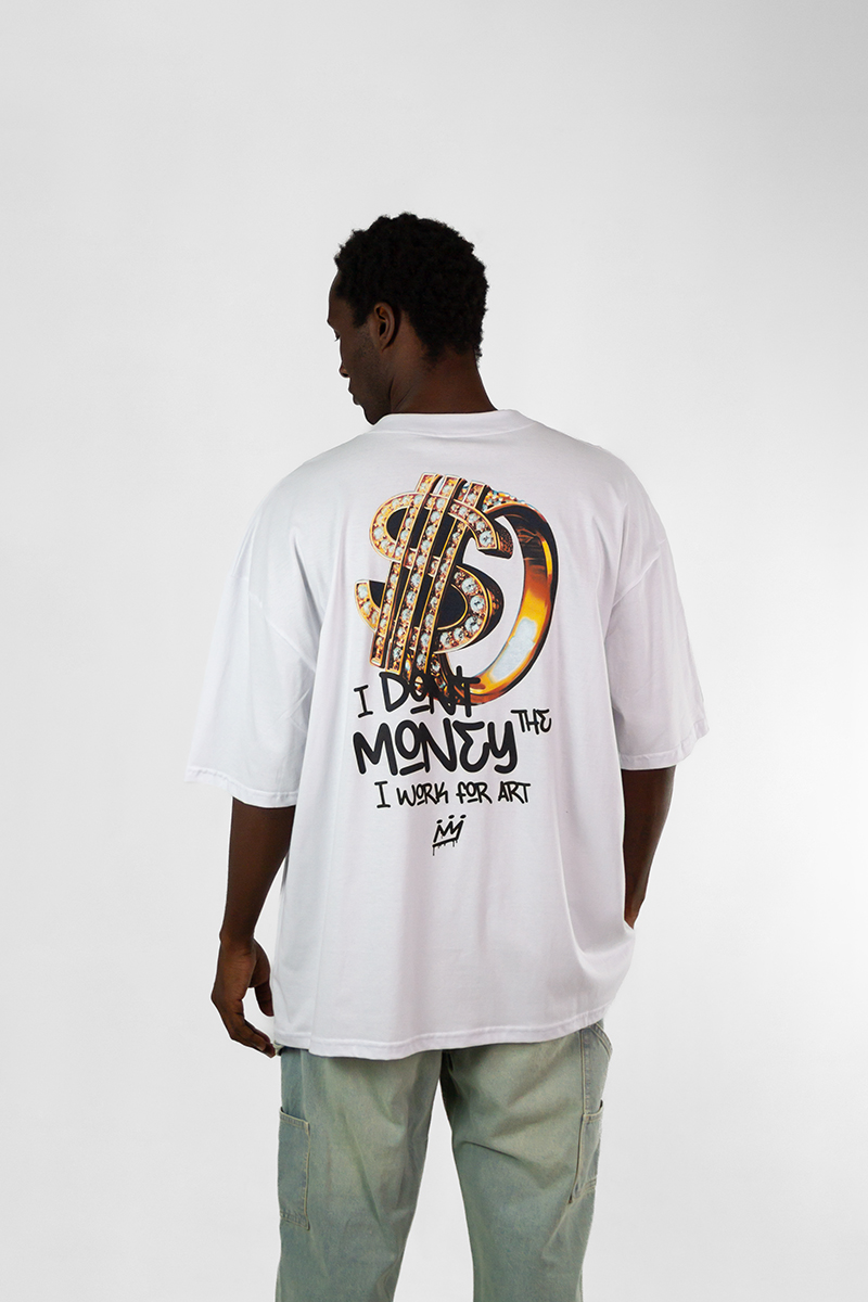 Remera King Of Art hombre Ultra Super Oversize Blanco 702G7