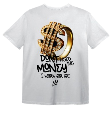 Remera King Of Art hombre Ultra Super Oversize Blanco 702G7