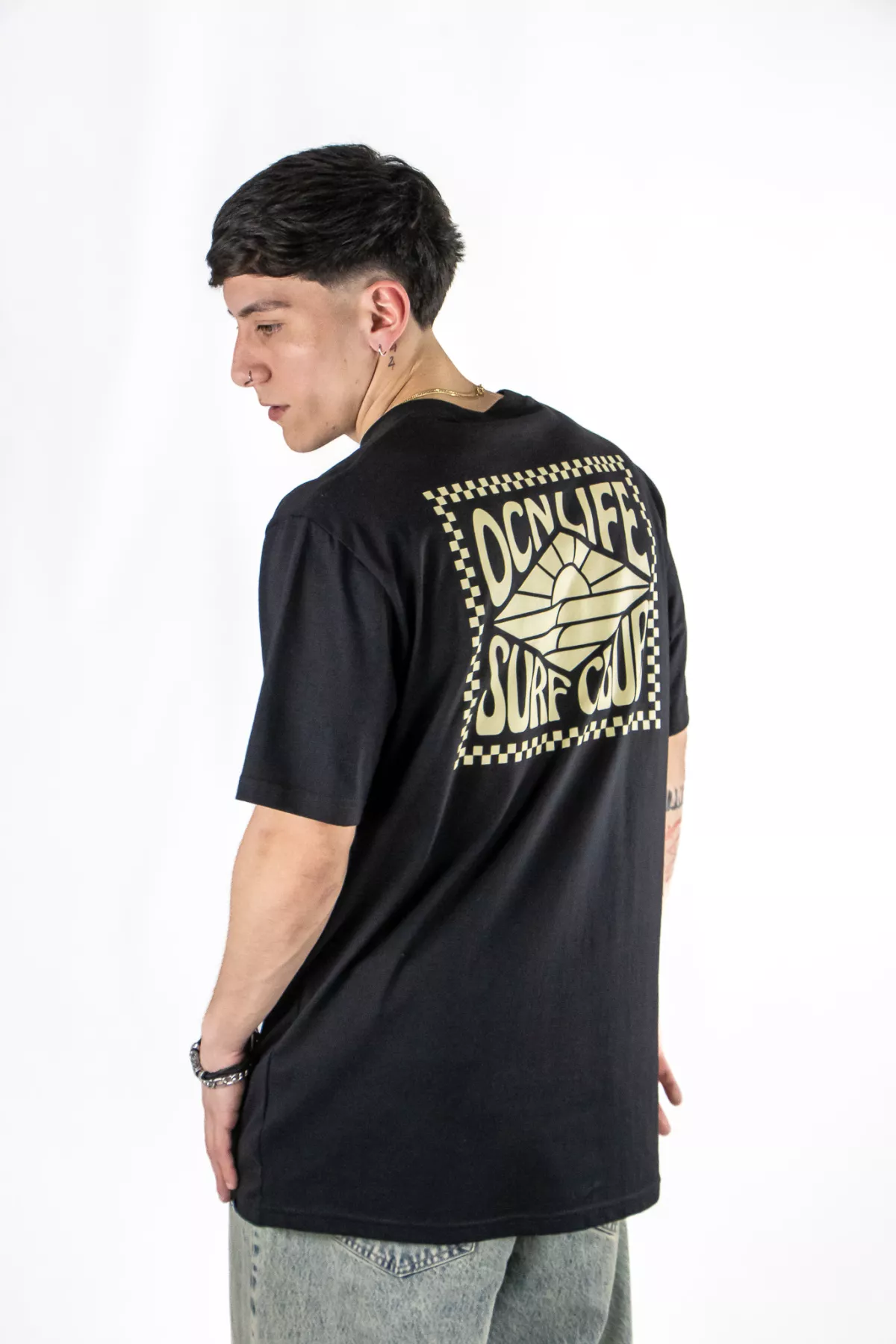 Remera Ocn Hombre Premium Esp Negro J6 Plus Size / Talle Especial 7011F