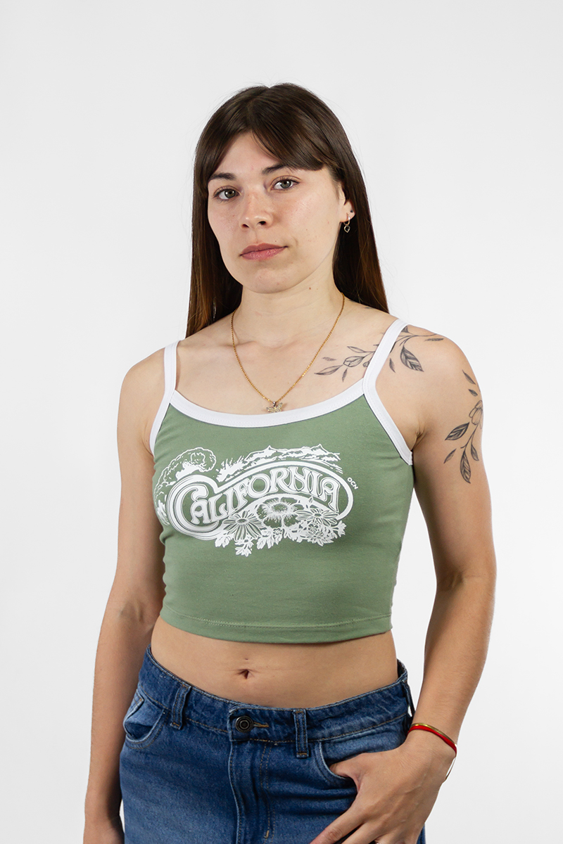 Musculosa/Top Ocn Mujer Terra Comb Crop Verde7067l
