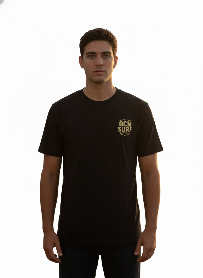 Remera Ocn Hombre Original Regular Negro  7017R