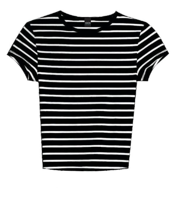Remera Ocn Mujer Wednesday Negro/Blanco 701