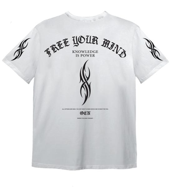 Remera Ocn Kids Gothic Print Blanco 702V5