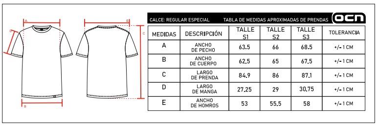Remera Ocn Hombre ESP Talle Especial / Plus Zise 668 S5