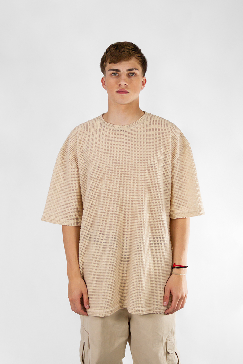 Remera Ocn Hombre Sole Beige Oversize 7l500