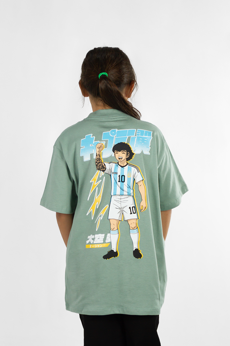 Remera Ocn Kids Tributo Oversize Verde 7G35L