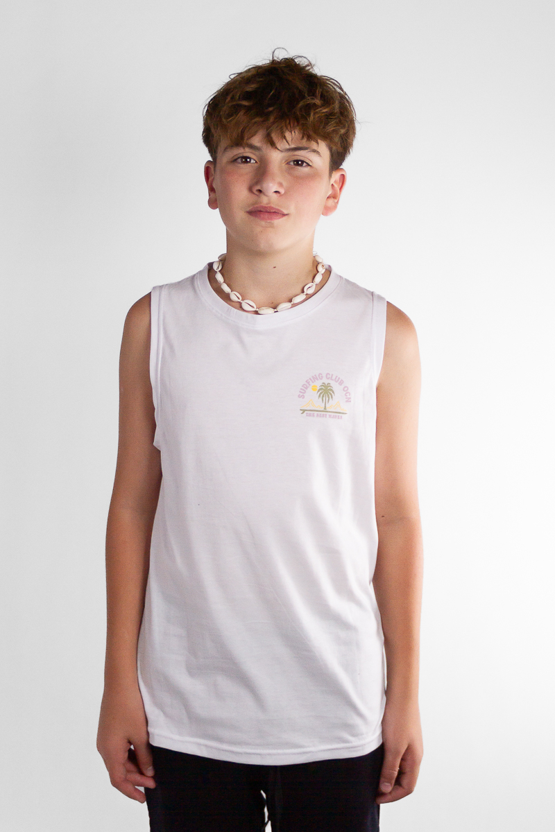 Musculosa Ocn  kids Ride Blanco(U2)