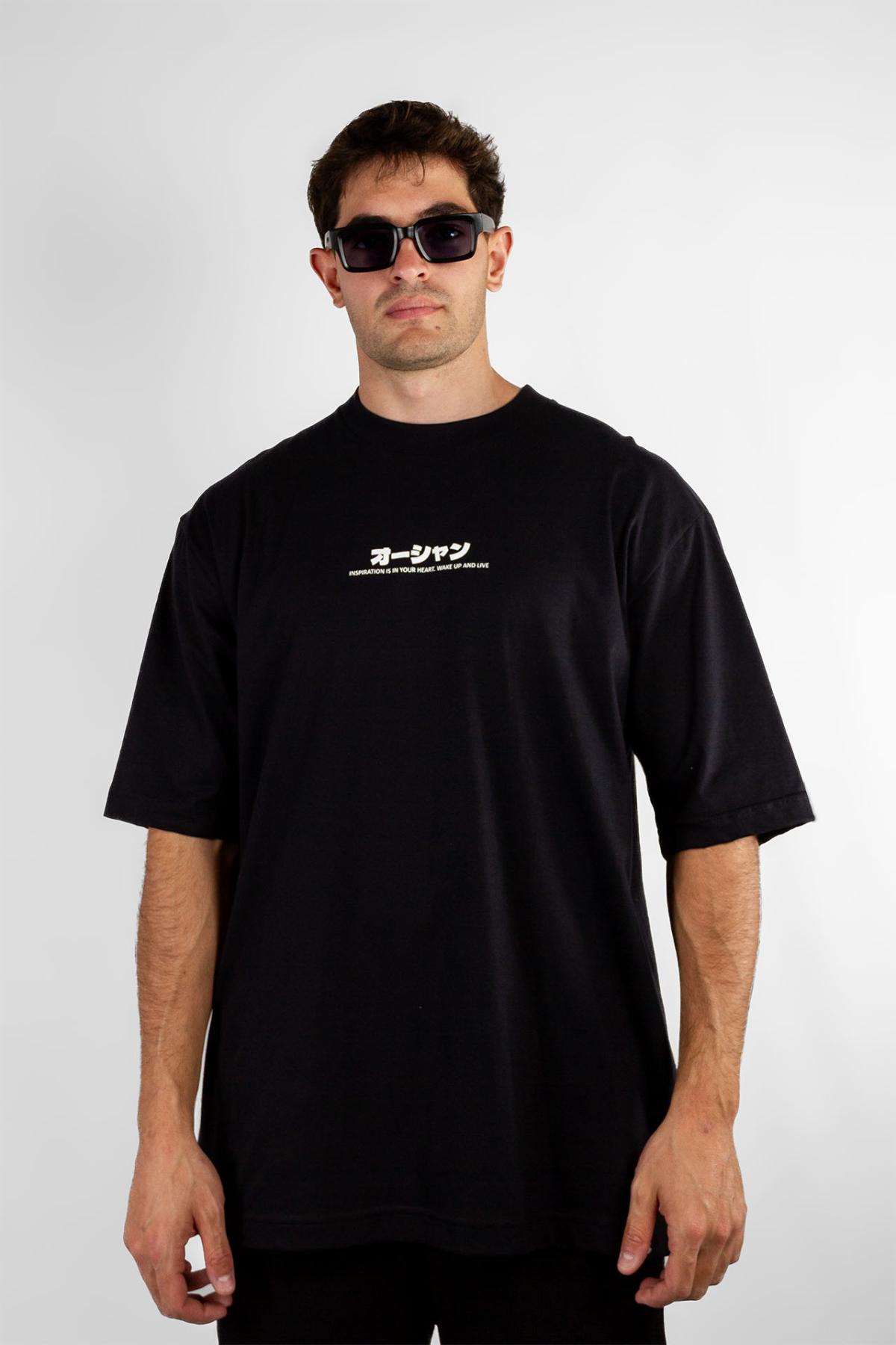 Remera Ocn Hombre Orian Relax Negro A9