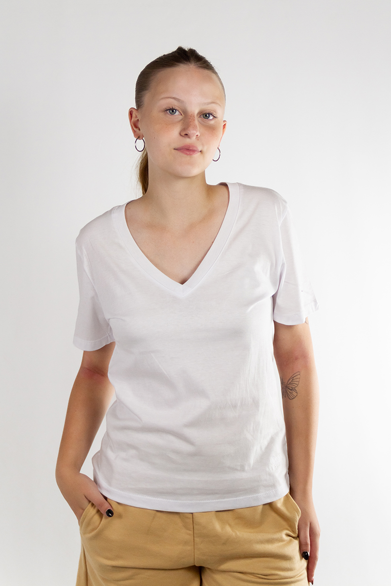 Remera Mujer Ocn Basic V Blanco T4