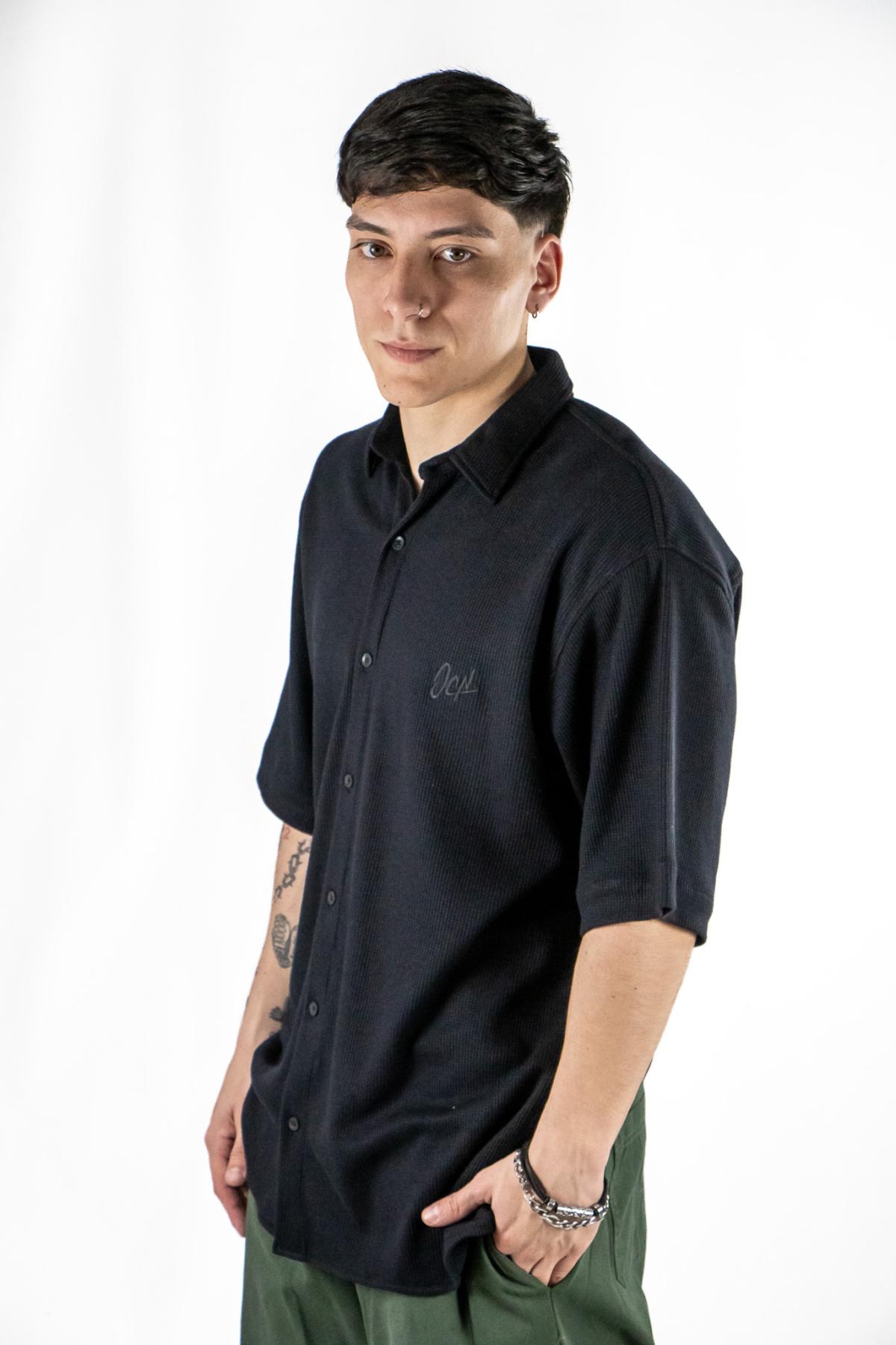 Camisa Ocn Hombre Fisher Negro 7011D