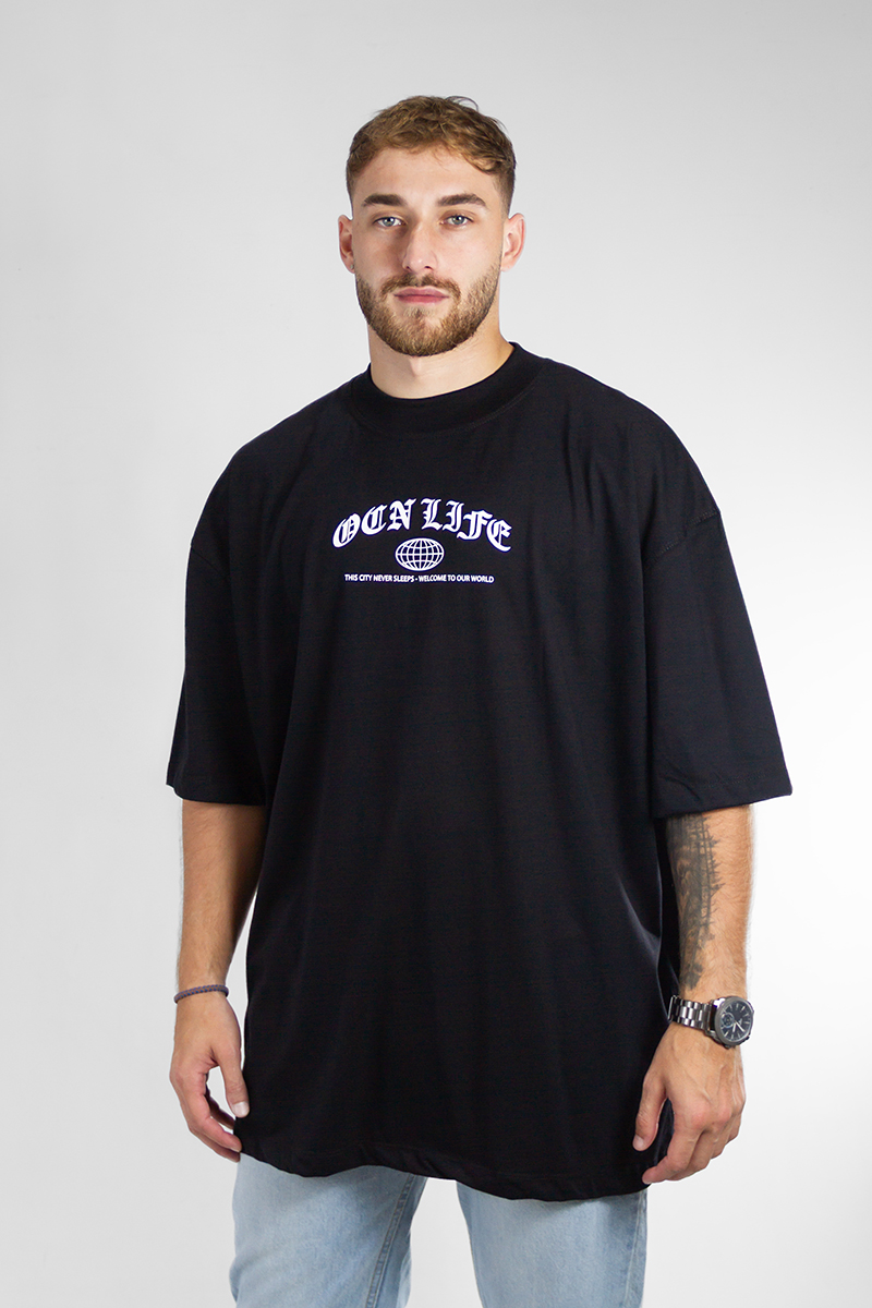 Remera Ocn Hombre Gothic Negro F8