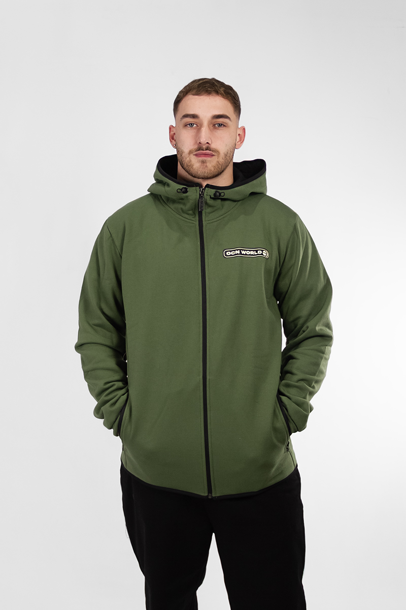 Campera Ocn Hombre Zipper Militar J1