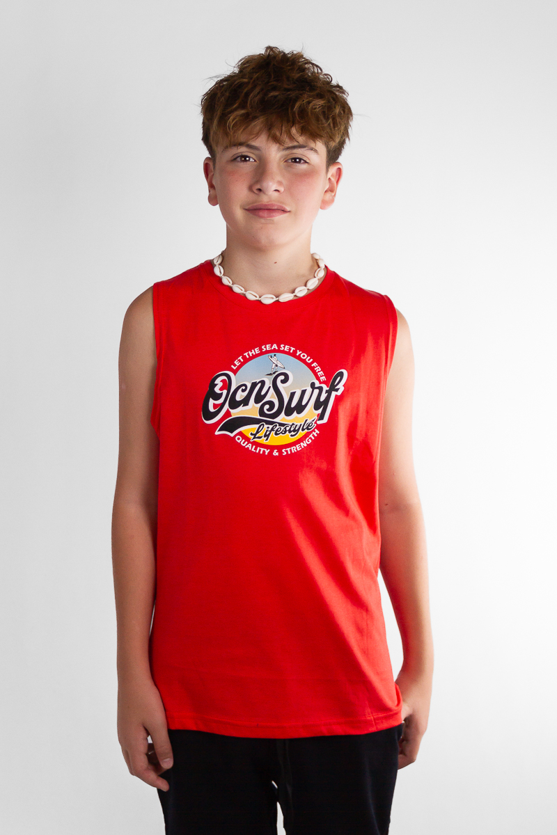 Musculosa Ocn kids Ride Rojo (U3)