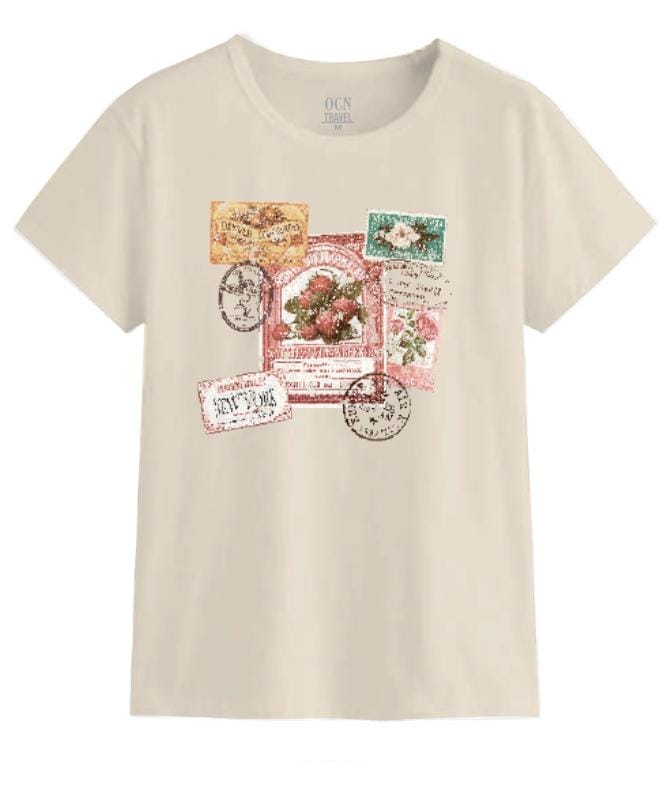 Remera Ocn Mujer Cassie Beige Regular 7E83H