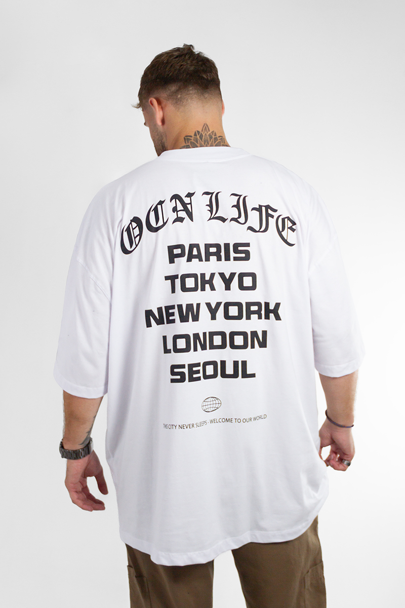 Remera Ocn Hombre Gothic Blanco F8