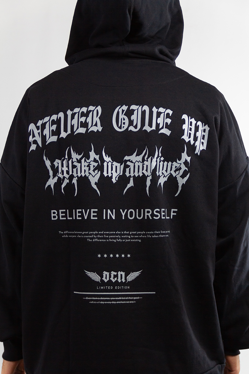 Buzo Ocn Gothic Overzise Negro (Producto Outlet)