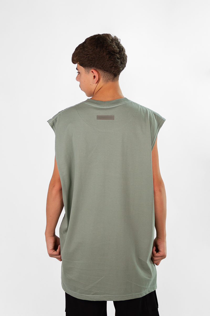 Musculosa Ocn Hombre Mullet Oversize Verde 7G300