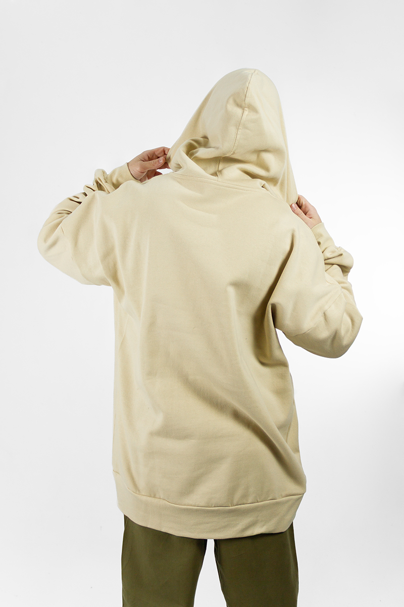 Buzo Ocn Hombre Canguro Original Oversize Camel