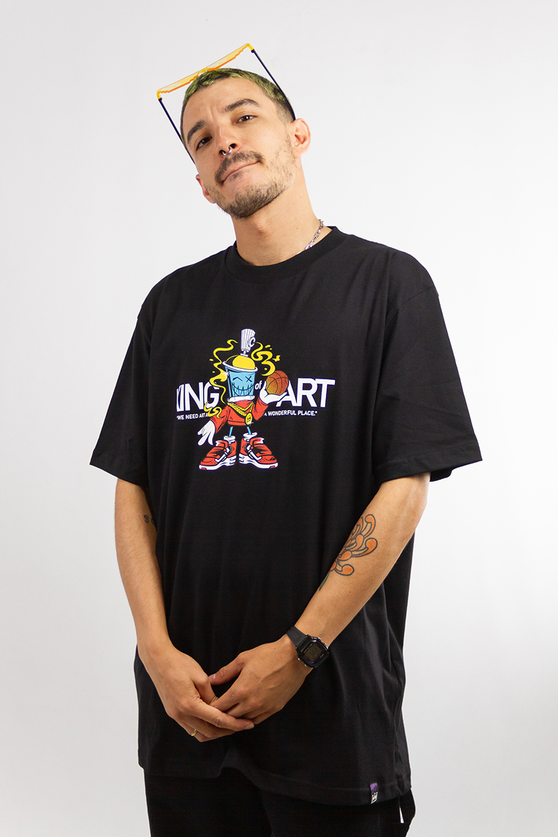 Remera King Of Art hombre Urban Shirt Relax Negro (Z7)