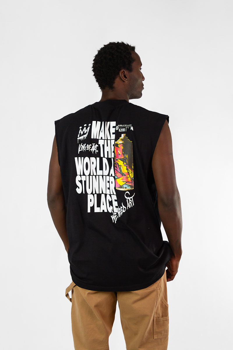 Musculosa King Of Art Mullet Negro