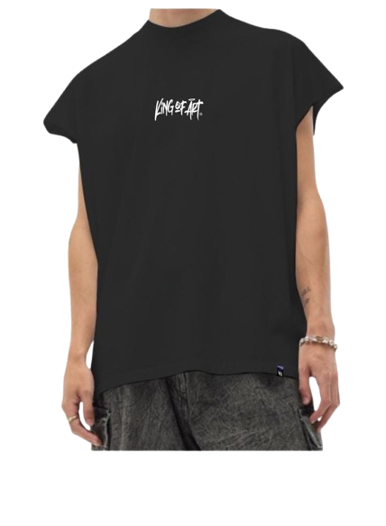 Musculosa King Of Art Mullet Oversize Negro 701B2