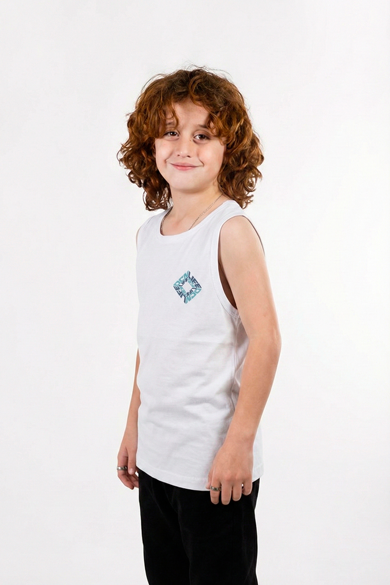 Musculosa Ocn Kids Ride Blanco