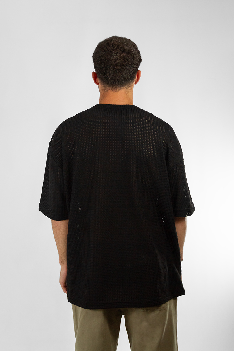 Remera Ocn Hombre Sole Negro Oversize 701