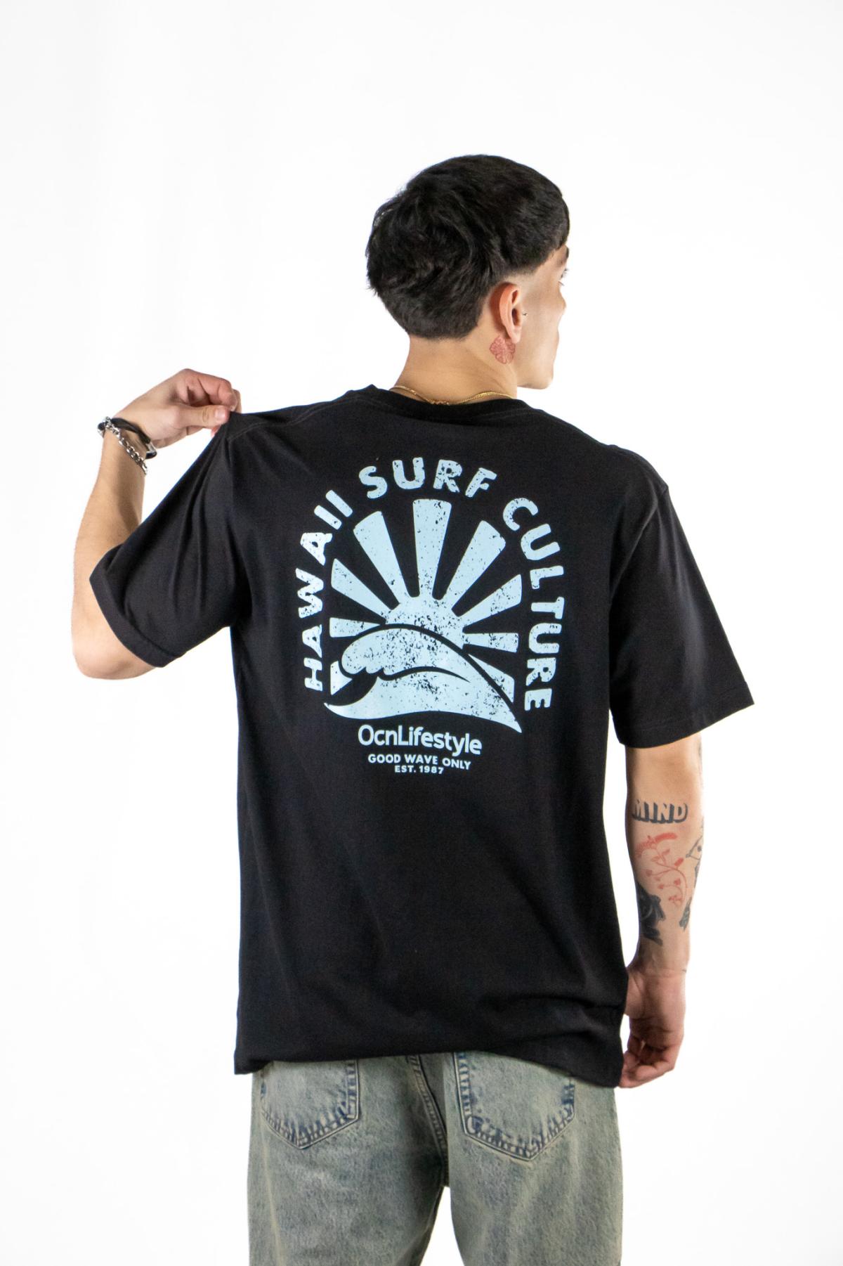 Remera Ocn Hombre Original Regular Negro 701N2 Plus Size / Talle Especial