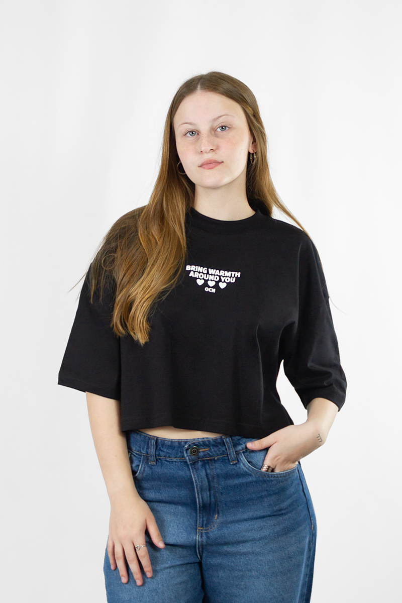 Remera Mujer Ocn Boxy Tee Negro 7013l