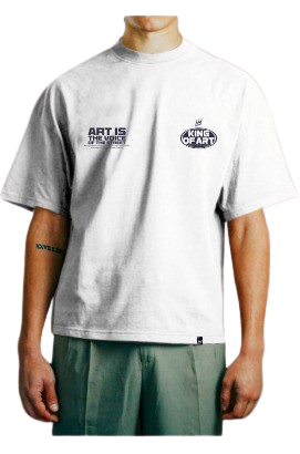 Remera King of Art Austin Blanco Boxy Fit 7027K
