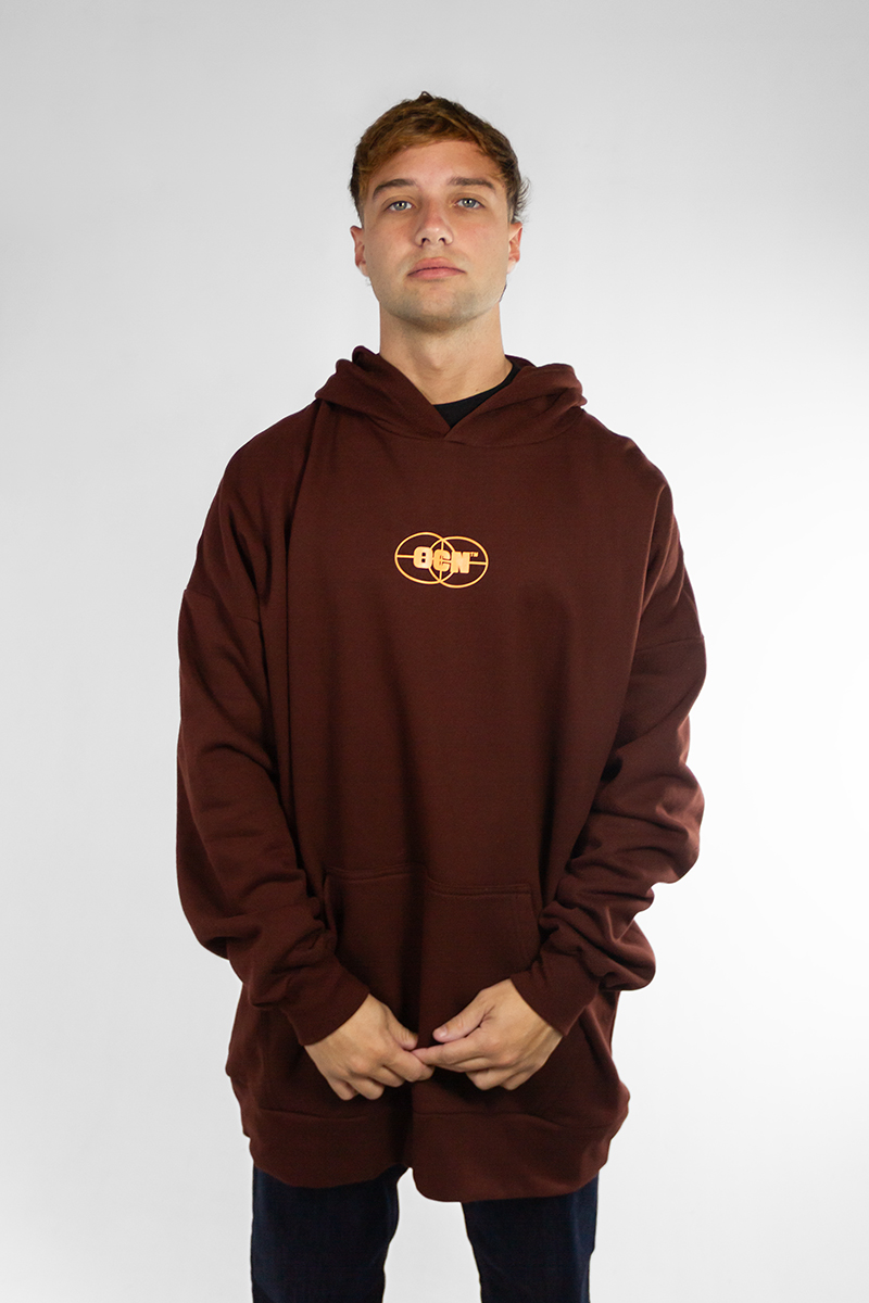 Buzo Ocn Hombre Canguro Original Oversize Bordo