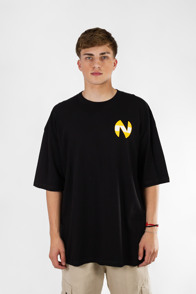 Remera Ocn Hombre Tributo Oversize Negro 7012Q