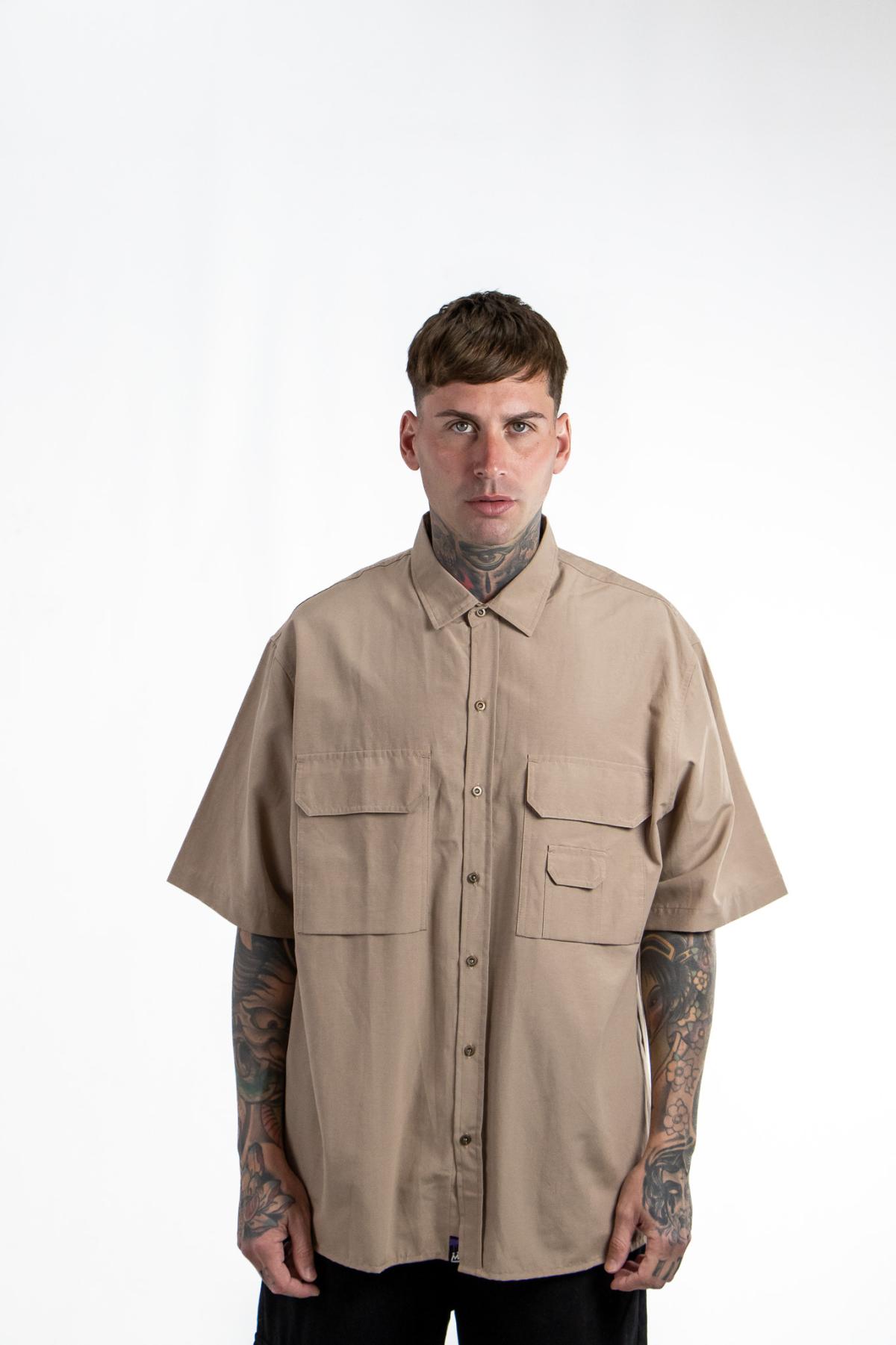 Camisa King Of Art Hombre Bronx  Camel