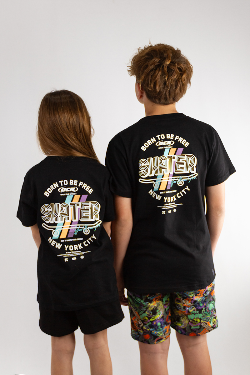 Remera Ocn Kids Original Regular Negro R0