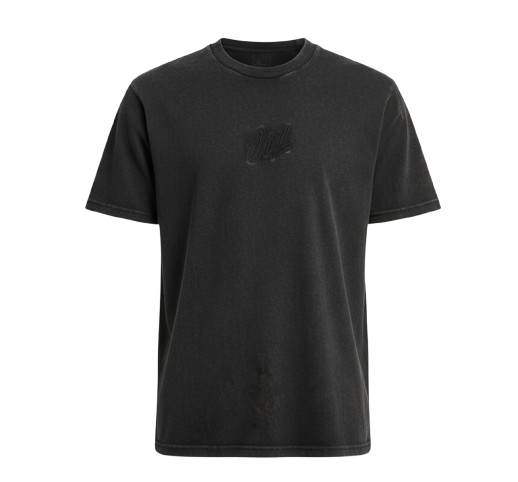 Remera Ocn Cracked Wash Negro