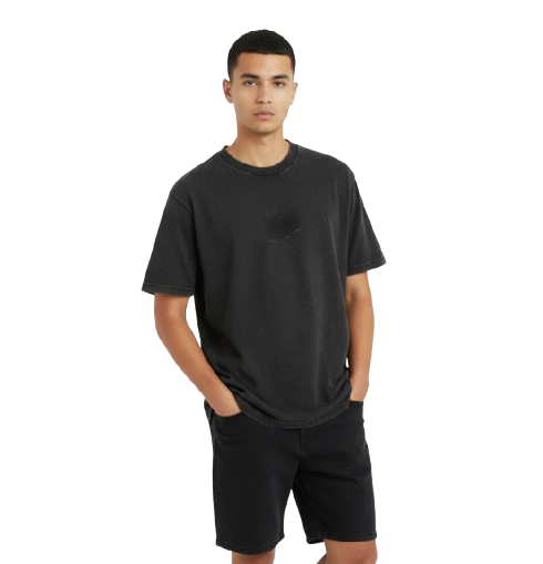 Remera Ocn Cracked Wash Negro