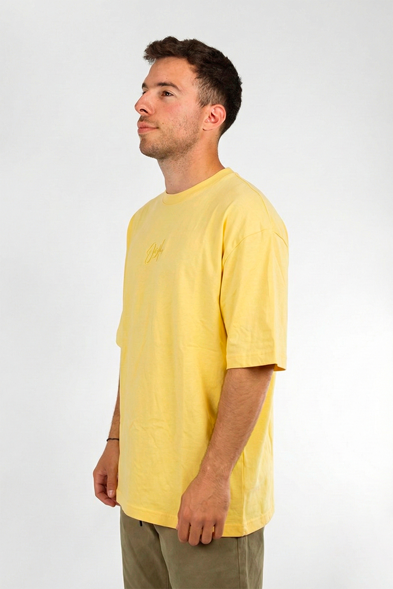 Remera Ocn Cracked Wash Amarillo